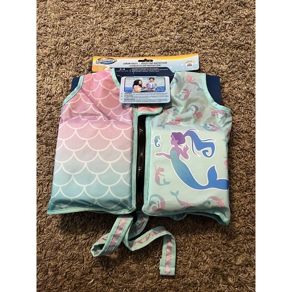 SwimWays Child‎ Swim Vest Mermaid Ages 2-4 years Step 2 Brand New